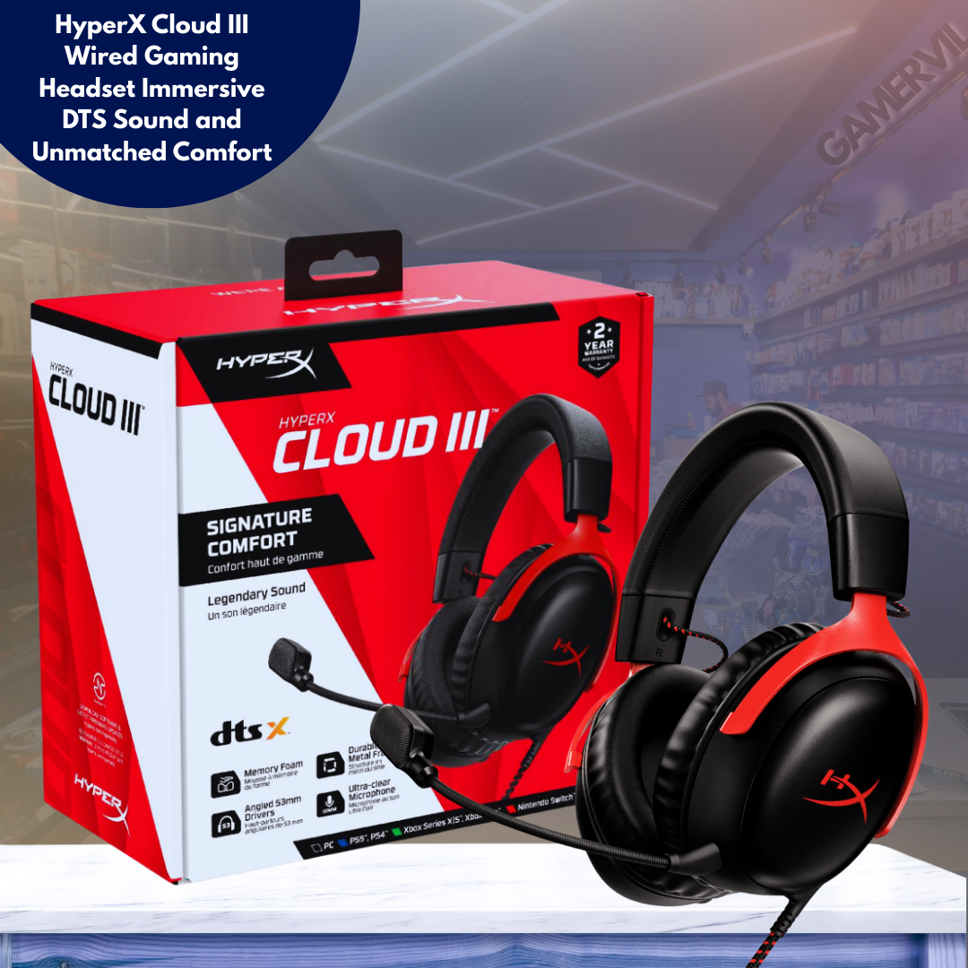 HyperX Cloud III Wired Gaming Headset with DTS Sound