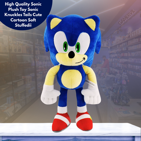 30CM !! High Quality Sonic Plush Toy Sonic Knuckles Tails Cute Cartoon Soft Stuffed Doll Birthday Gift for Children