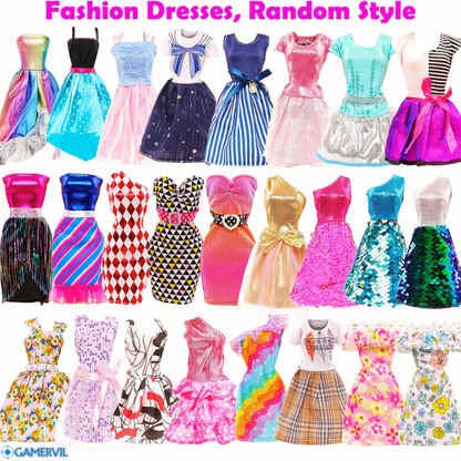 Enchanting 46PCS Doll Clothes Set for 11.5'' Dolls