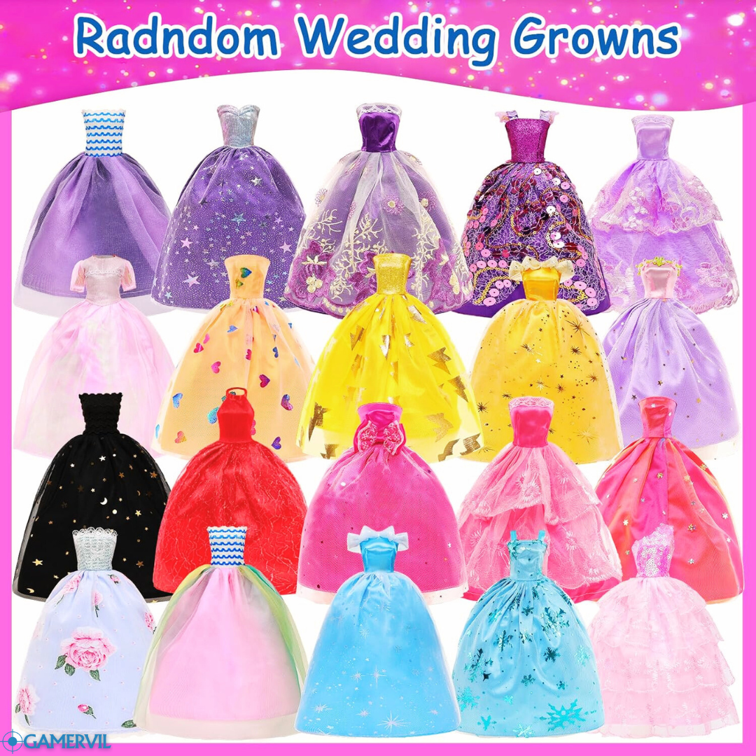 Enchanting 46PCS Doll Clothes Set for 11.5'' Dolls