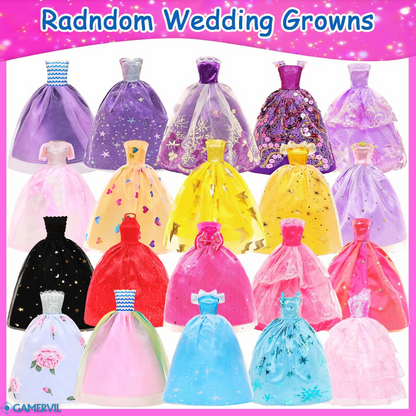 Enchanting 46PCS Doll Clothes Set for 11.5'' Dolls