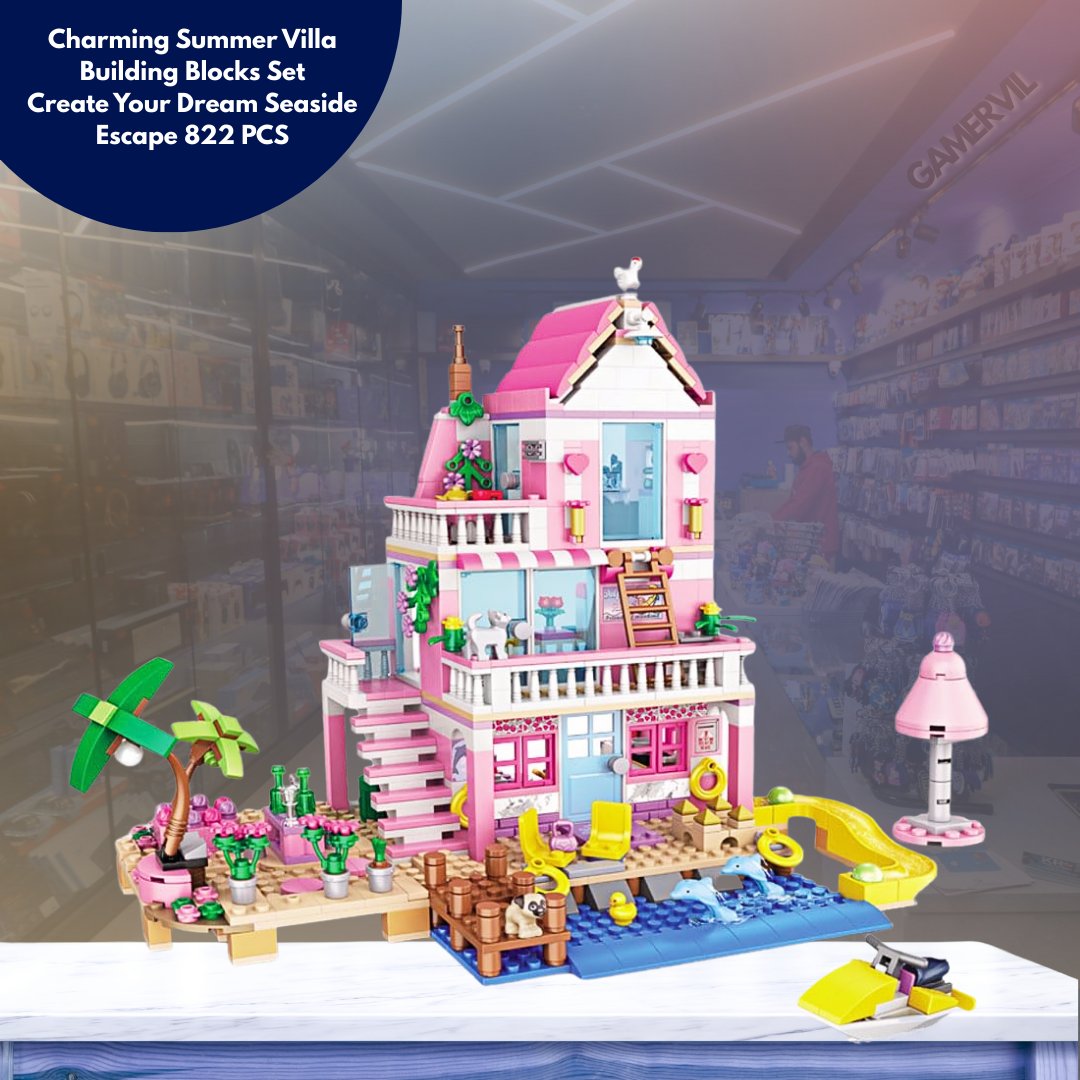 Charming Summer Villa Building Blocks Set for Kids