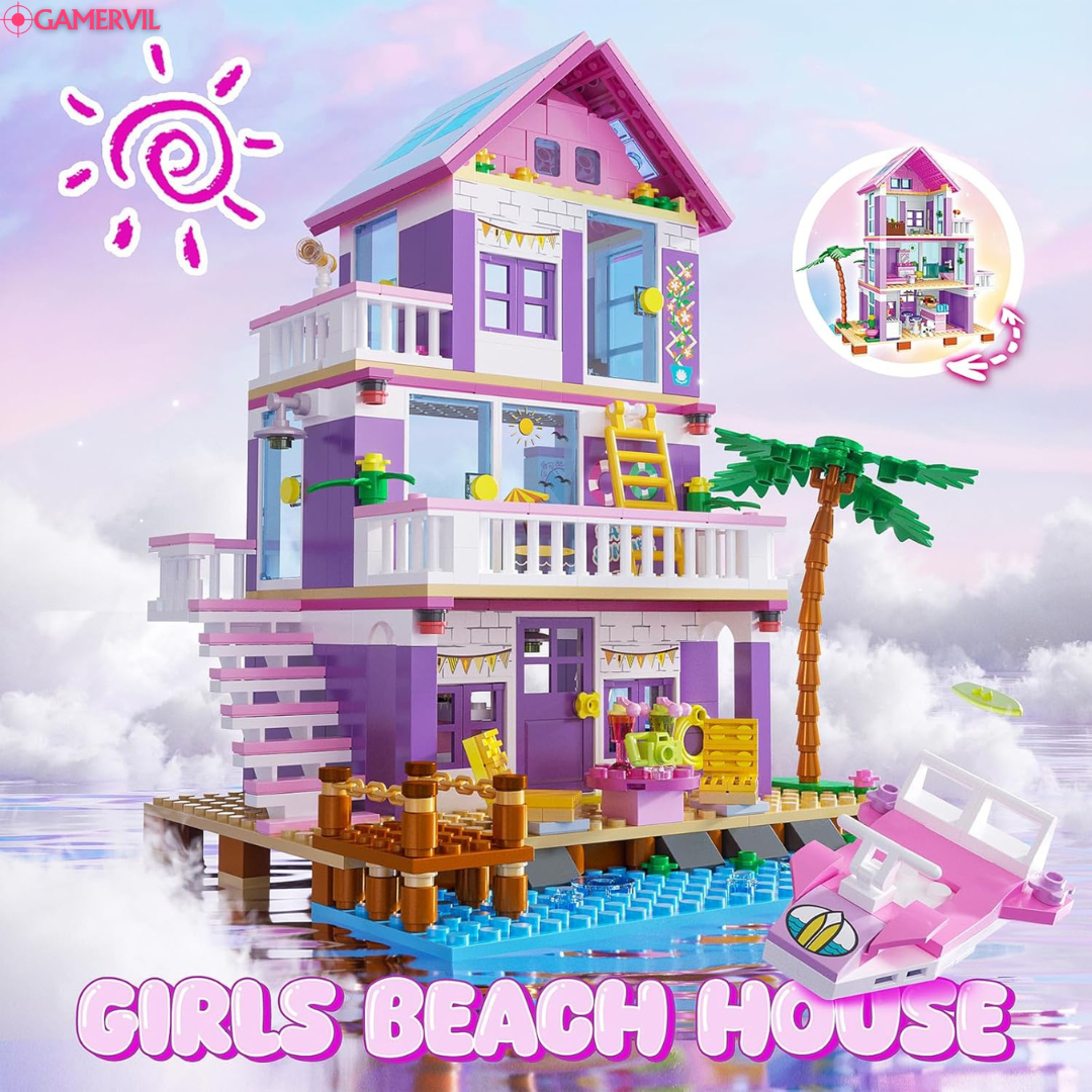 Charming Summer Villa Building Blocks Set for Kids