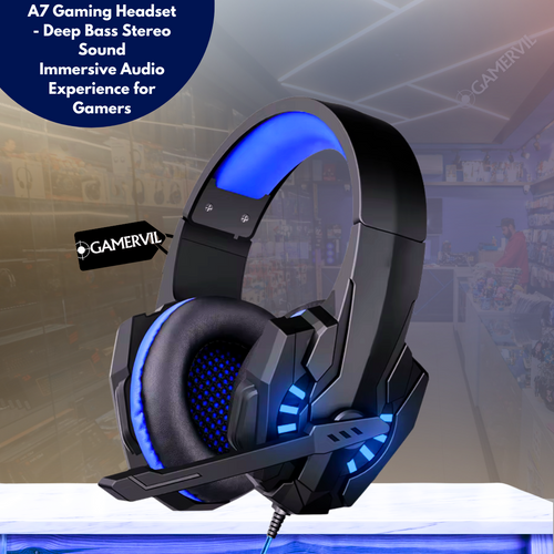 A7 Gaming Headset with Deep Bass and Stereo Sound
