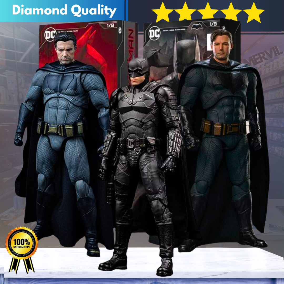 Original Batman Ben 1/9 the Batman Robert Pattinson DC Justice League Wayne Superman Action Figures Toys for Kids Gift