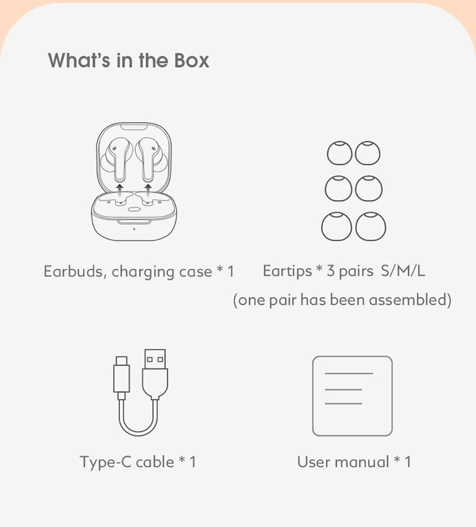 QCY T13 Bluetooth Headphone V5.1 Wireless TWS Earphone Touch Control Earbuds 4 Microphones ENC HD Call Headset Customizing APP