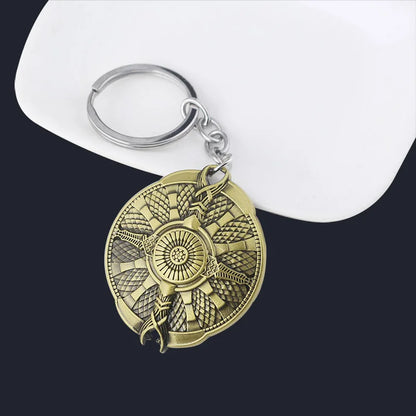 New God of War Ragnarok Keychain Kratos Ares Thor's Hammer Mjolnir Blades of Exile Leviathan Axe Weapon Penant Key Chain Jewelry