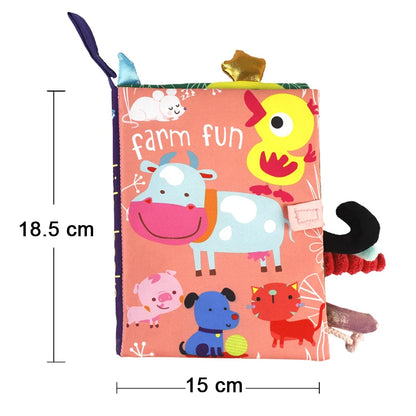 Baby Soft Cloth Books with Animal Tails