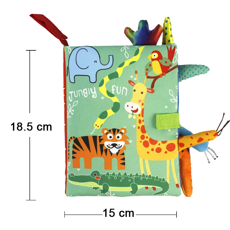 Baby Soft Cloth Books with Animal Tails
