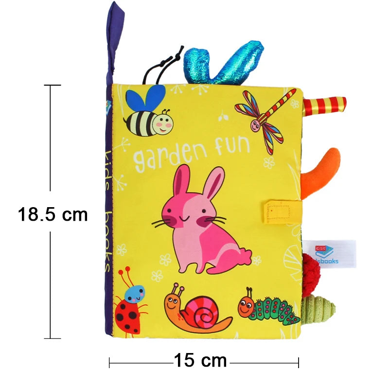 Baby Soft Cloth Books with Animal Tails