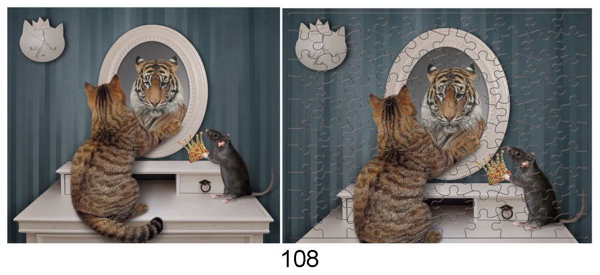 100 Pieces Jigsaw Puzzle Assembling Picture Dog Animals Decompression Puzzles Toy for Adult Children Kids Educational Gifts