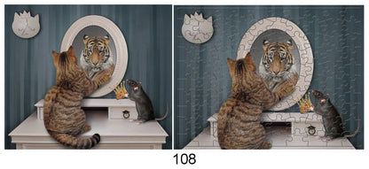 100 Pieces Jigsaw Puzzle Assembling Picture Dog Animals Decompression Puzzles Toy for Adult Children Kids Educational Gifts