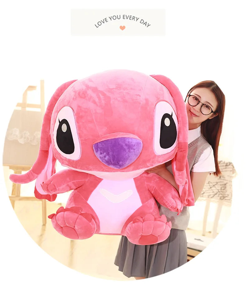 35-65cm Disney Aoger Lilo & Stitch Stuffed Plush Doll Edition Stitch Rose Doll Creative Kawaii Pillow Toy Birthday Gift For Girl