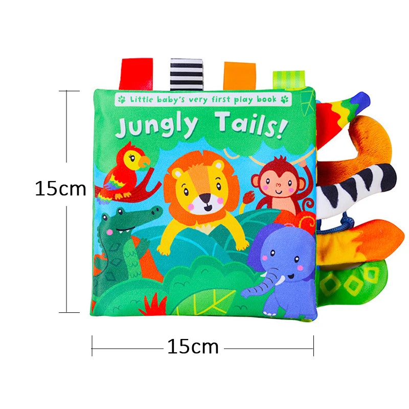 Baby Soft Cloth Books with Animal Tails