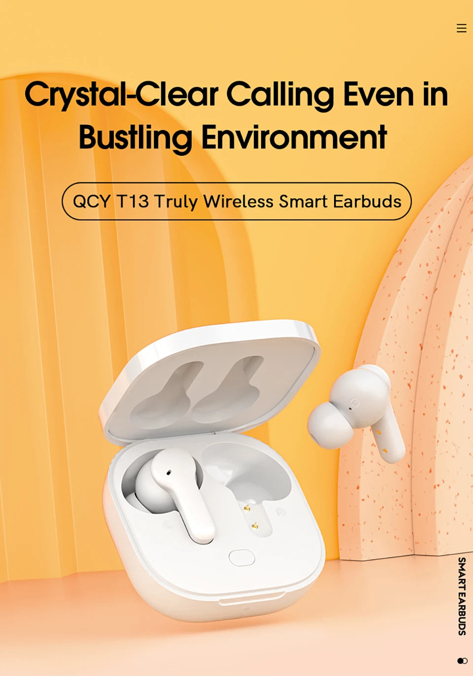 QCY T13 Bluetooth Headphone V5.1 Wireless TWS Earphone Touch Control Earbuds 4 Microphones ENC HD Call Headset Customizing APP