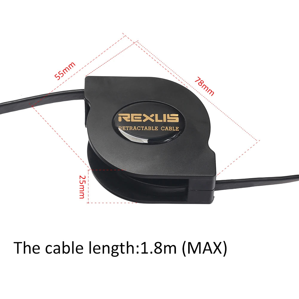 Retractable Pure Cable Version 1.4 HD Support 1080P 3D 1M/1.8M