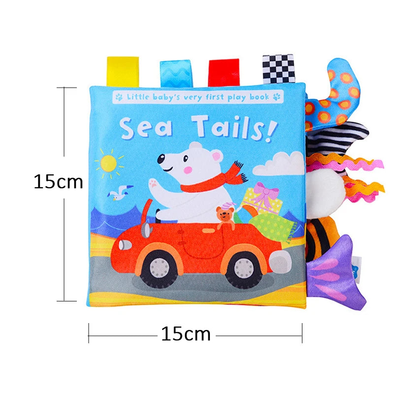 Baby Soft Cloth Books with Animal Tails