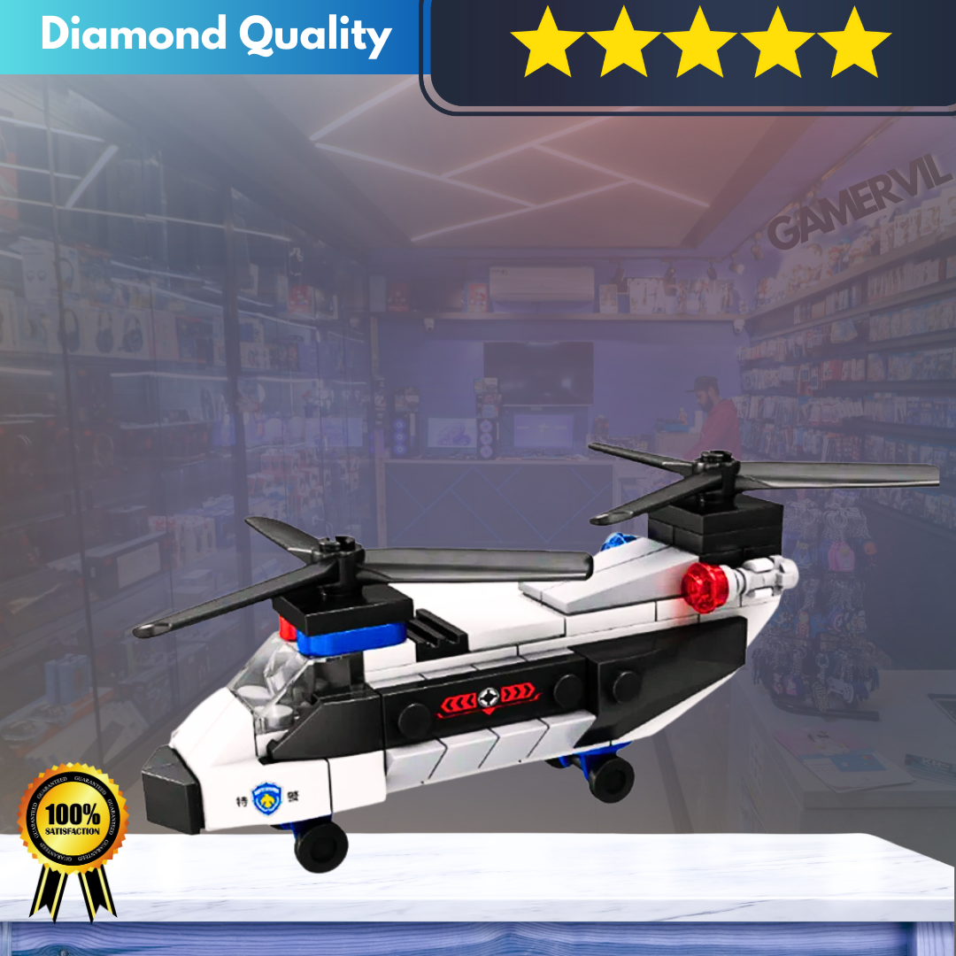 SWAT City Helicopter & Car Building Blocks Kit