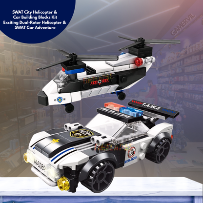 SWAT City Helicopter & Car Building Blocks Kit