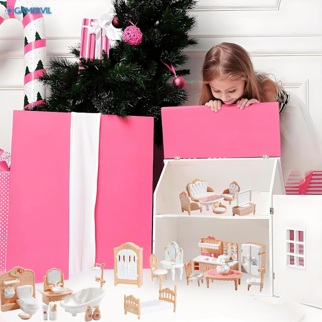 Adorable Kawaii Dollhouse Furniture Set - 10 Pieces