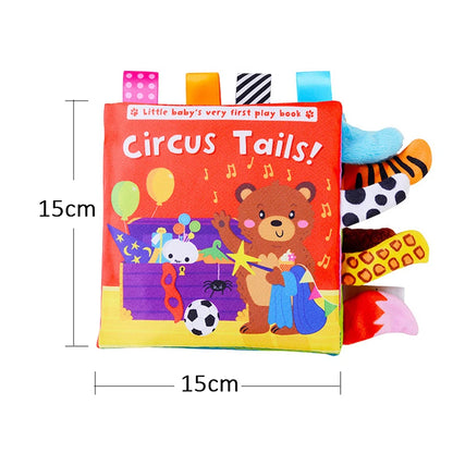 Baby Soft Cloth Books with Animal Tails