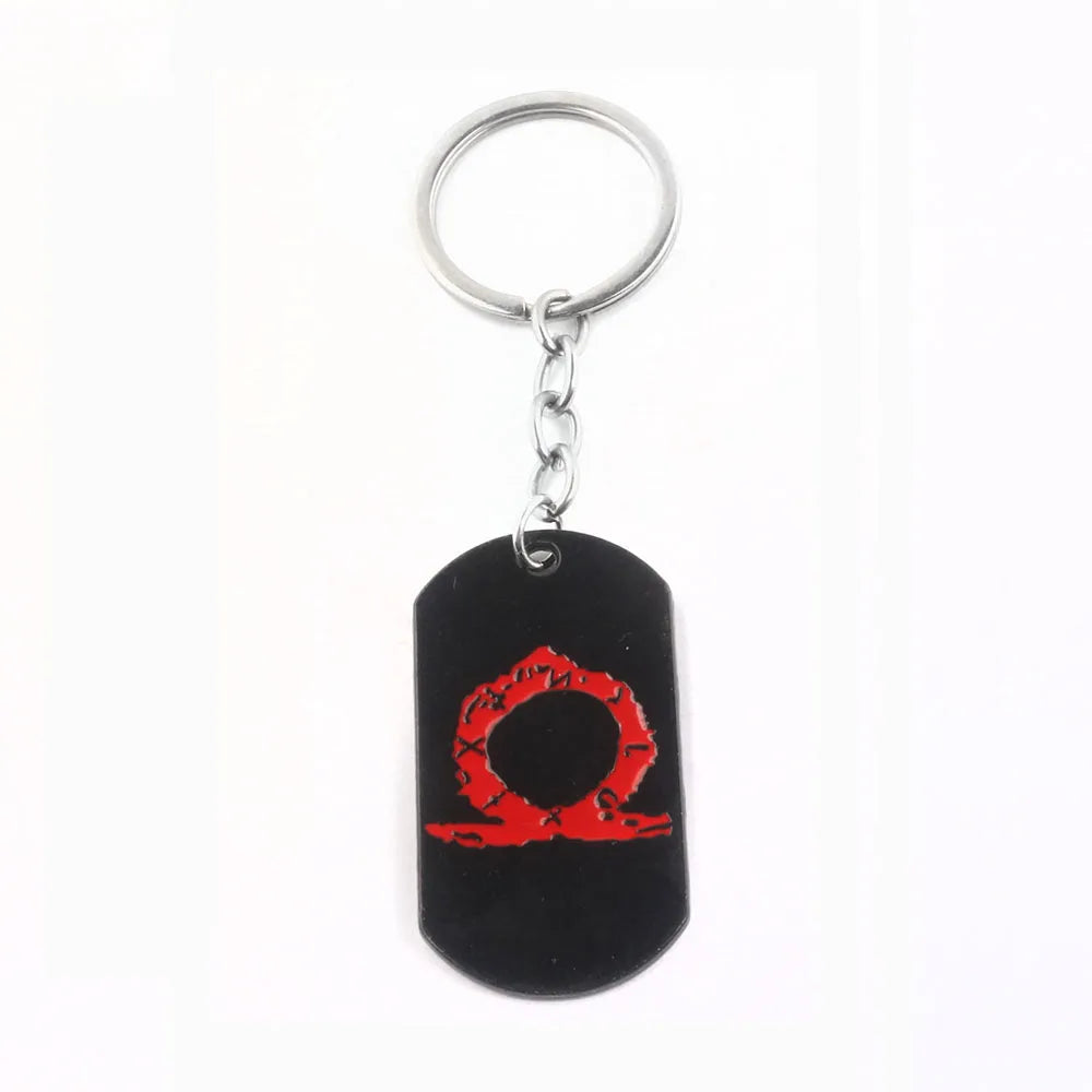 New God of War Ragnarok Keychain Kratos Ares Thor's Hammer Mjolnir Blades of Exile Leviathan Axe Weapon Penant Key Chain Jewelry