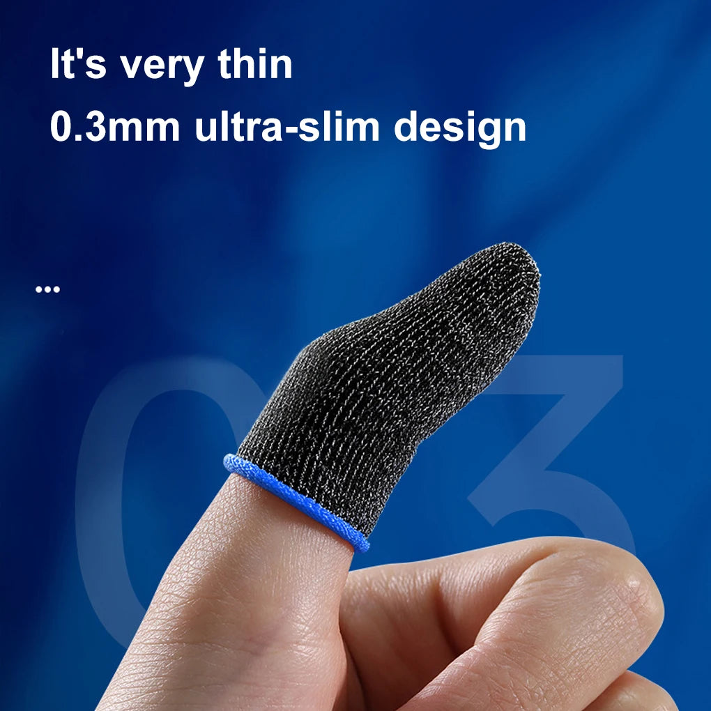 10pcs Mobile Game Fingertip Gloves For PUBG Gamer Sweatproof Anti-slip Touch Screen Finger Sleeve Breathable Gaming Finger Cover