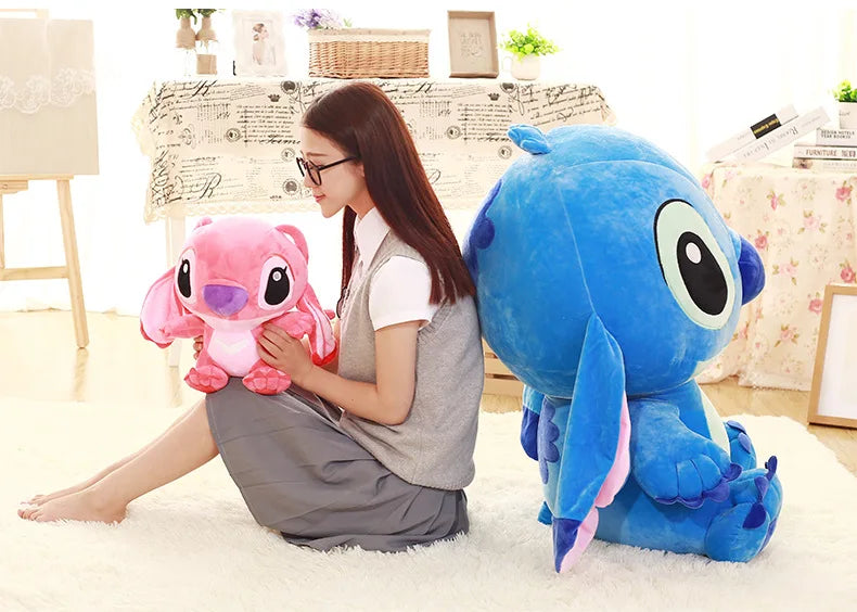 35-65cm Disney Aoger Lilo & Stitch Stuffed Plush Doll Edition Stitch Rose Doll Creative Kawaii Pillow Toy Birthday Gift For Girl