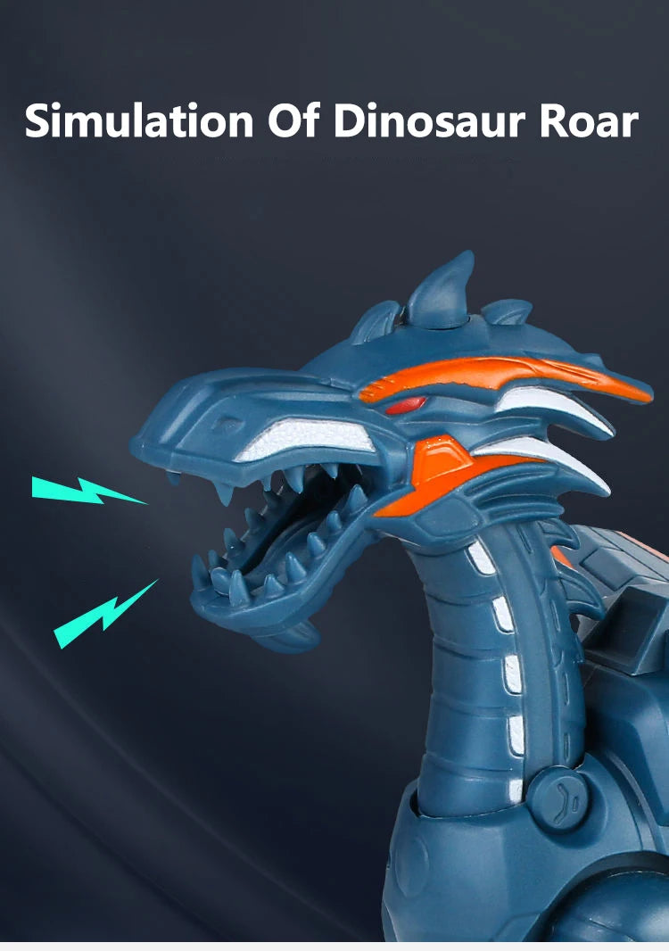 Simulation Fire Mechanical Dinoasur Water Spray Cool Light Electric Children Entertainment Puzzle Model Game Toys for Boys Gifts