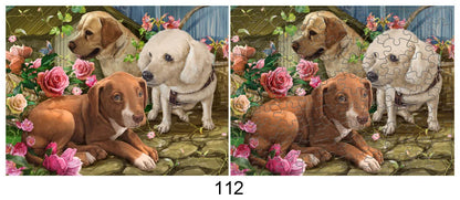 100 Pieces Jigsaw Puzzle Assembling Picture Dog Animals Decompression Puzzles Toy for Adult Children Kids Educational Gifts