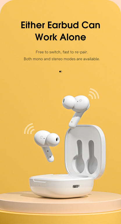 QCY T13 Bluetooth Headphone V5.1 Wireless TWS Earphone Touch Control Earbuds 4 Microphones ENC HD Call Headset Customizing APP