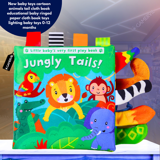 Baby Soft Cloth Books with Animal Tails
