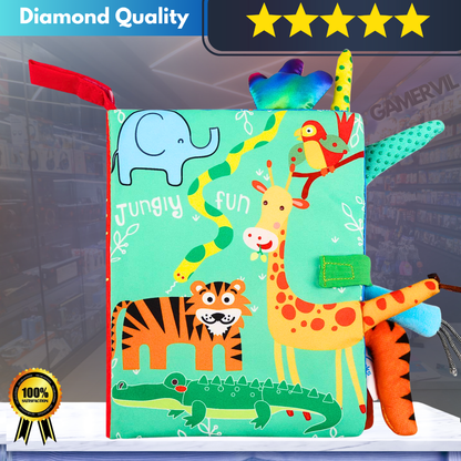 Baby Soft Cloth Books with Animal Tails