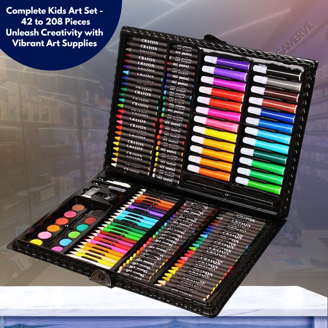 Complete Kids Art Set - 42 to 208 Pieces