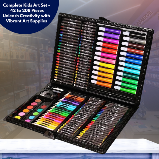 Complete Kids Art Set - 42 to 208 Pieces