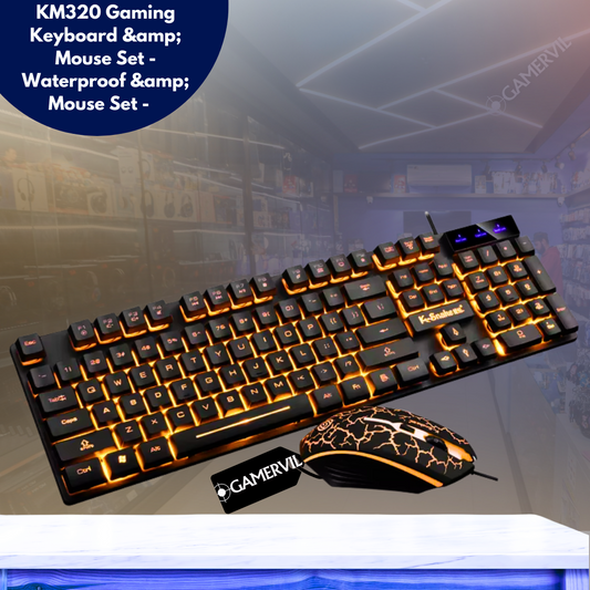 KM320 Gaming Keyboard & Mouse Set - Waterproof & Backlit