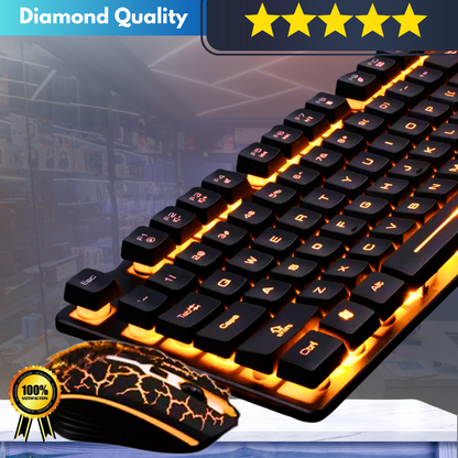 KM320 Gaming Keyboard & Mouse Set - Waterproof & Backlit