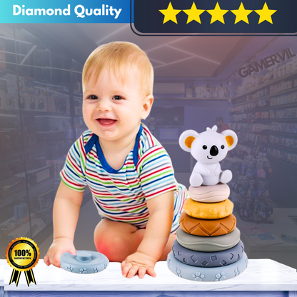 Montessori Sensory Development Set - Koala Stacking Tower