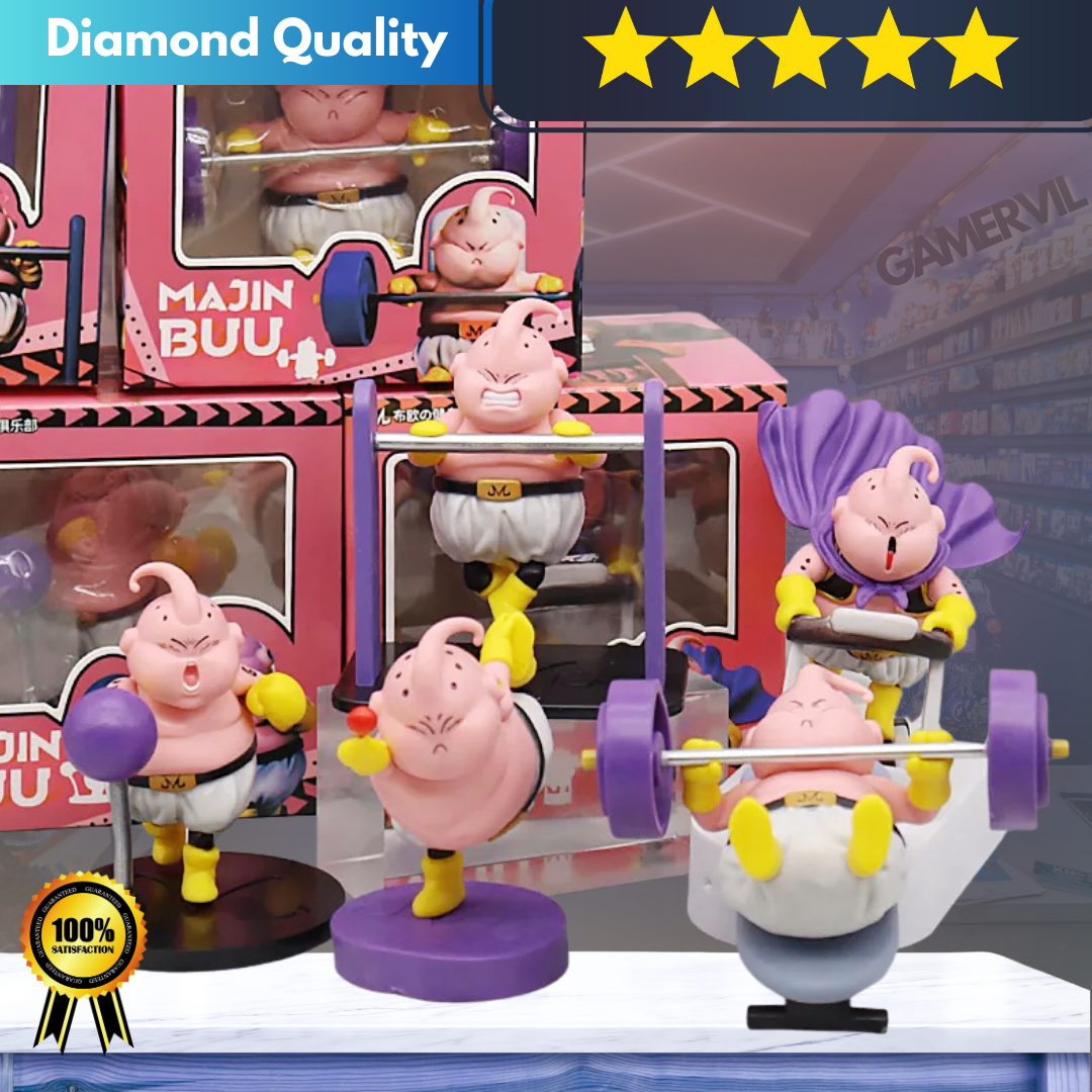 Majin Buu Fitness Action Figure Set - Cute Anime Collection