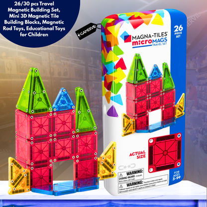 Magnetic Travel Building Set - 26/30 Pieces for Kids