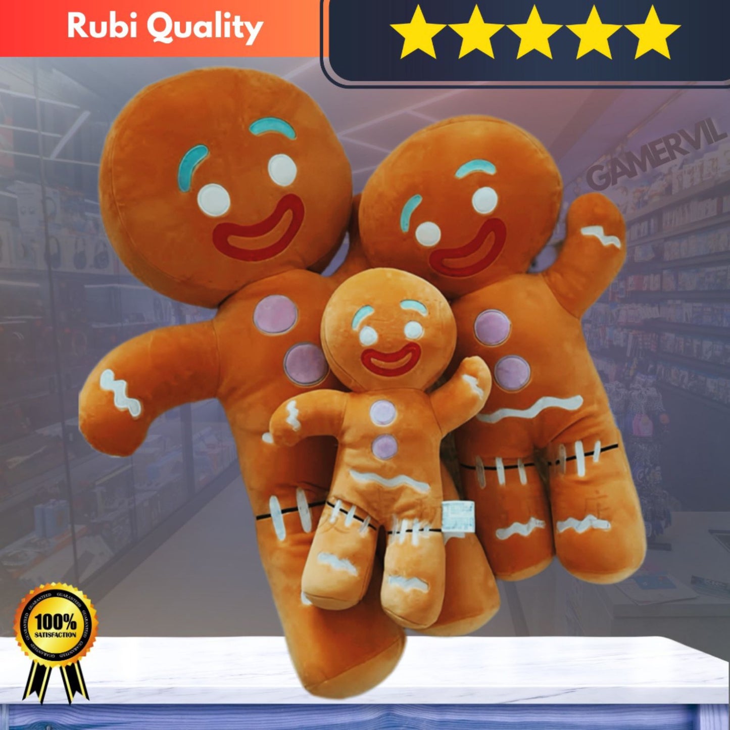 Gingerbread Man Plush Toy - Cozy Cookie Companion