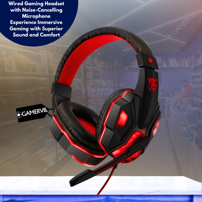 Wired Gaming Headset with Noise-Cancelling Mic for PS4/PS5/Xbox/PC