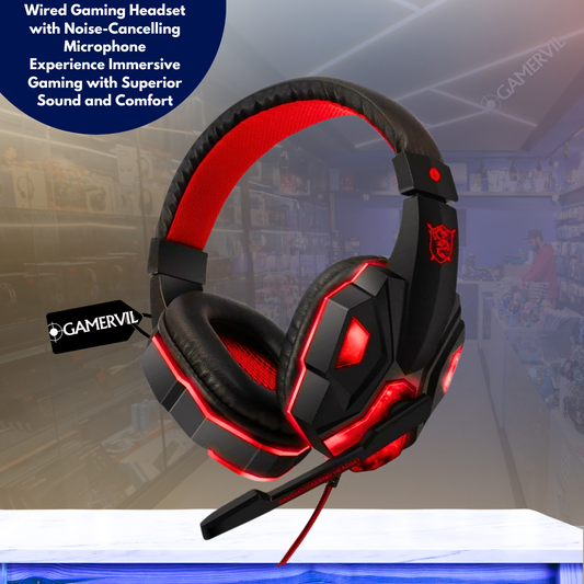 Wired Gaming Headset with Noise-Cancelling Mic for PS4/PS5/Xbox/PC