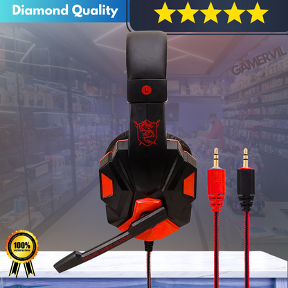 Wired Gaming Headset with Noise-Cancelling Mic for PS4/PS5/Xbox/PC