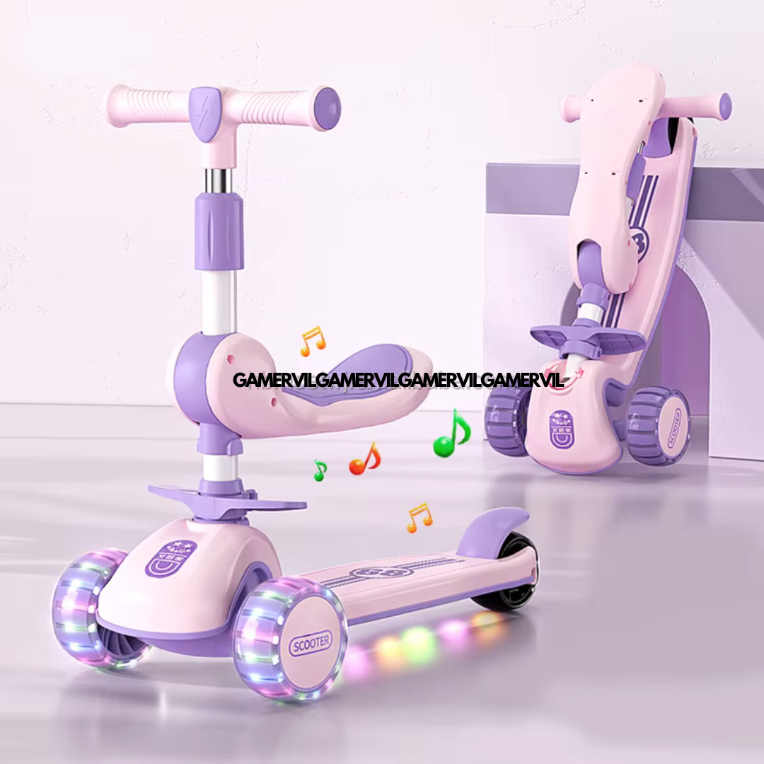 3-in-1 Kids Kick Scooter with Adjustable Seat