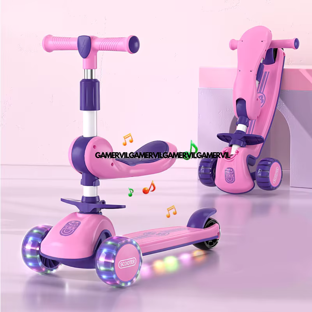 3-in-1 Kids Kick Scooter with Adjustable Seat