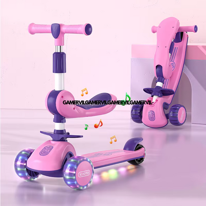 3-in-1 Kids Kick Scooter with Adjustable Seat