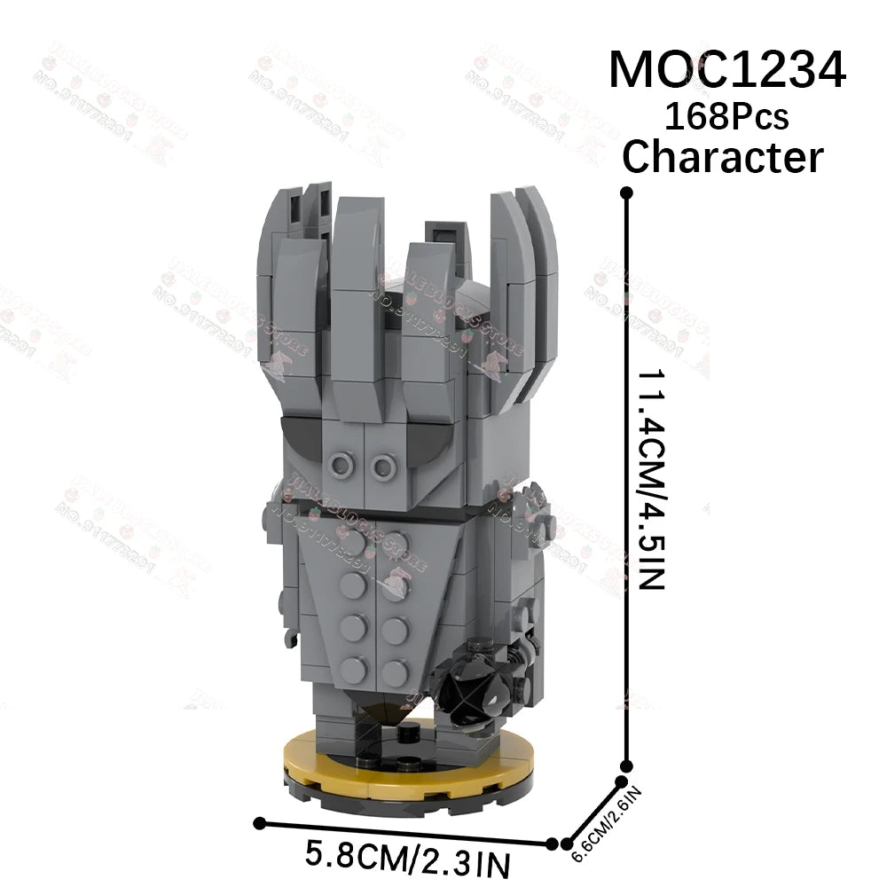 Movie Series Characters MOC Building Blocks DIY Horror Monster Demogorgon Dark Lord Wednesday Addams Models Bricks Assembly Toys