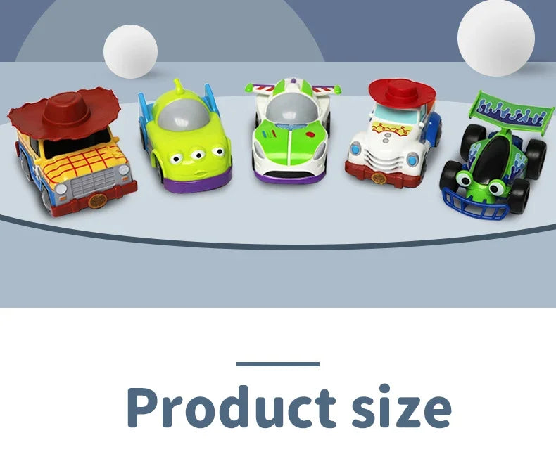 5 Styles Disney Toy Story Buzz Lightyear Woody Jessie Rex Alien Cartoon Model Inertial Pull-back Free Wheel Car Toys Kids Gift