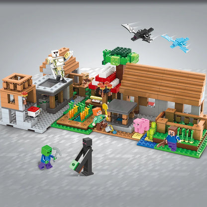 1089pcs My World Building Blocks Set Mechanism Mountain Cave Kids Interactive STEM Educational Toy Creative Gifts for Boys Girls